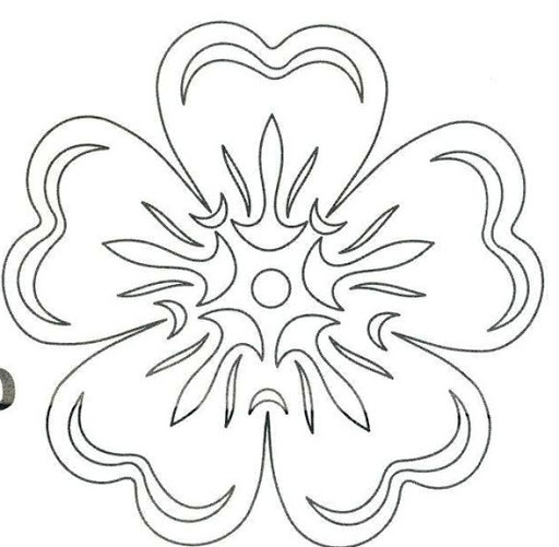 Λουλούδια στένσιλς - πρότυπα pione