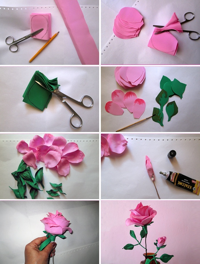 Crafts from Foamiran on Easter: Templates