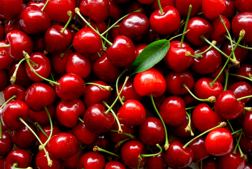 Collected cherry for drought in the sun