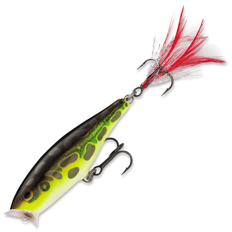 The wobbler Rapala Skitter Pop SP07 is ideal for catching pikes from a small depth