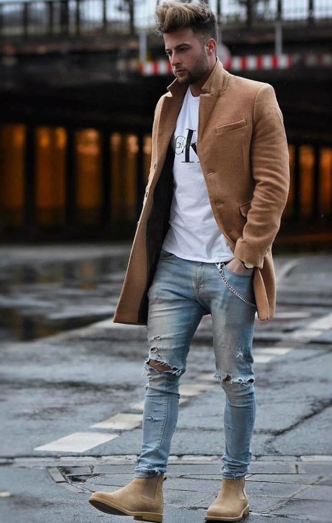 Образ мужской одежды с джинсами