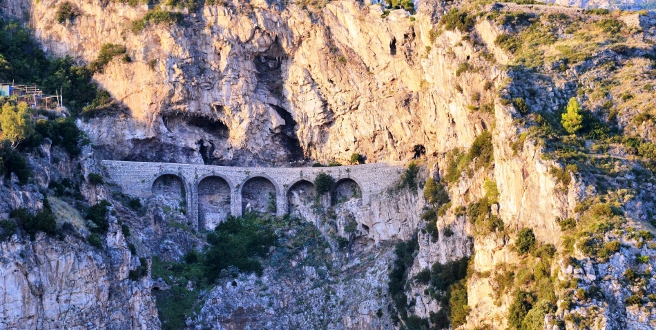 Highway in Priano, Neapolitan Riviera, Italy