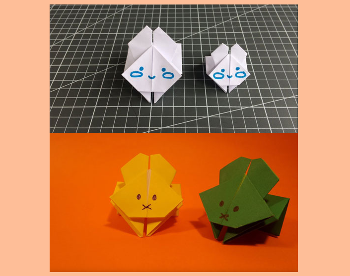 Lapin de papier origami pour les débutants