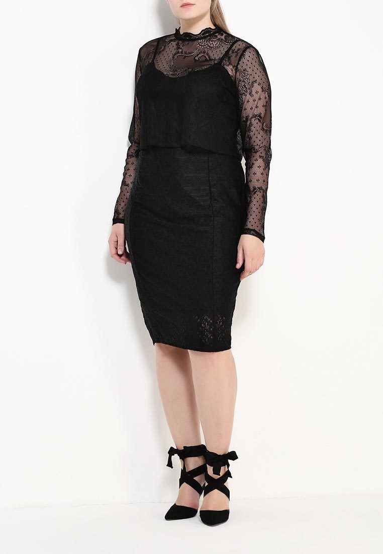 Серное кружевное платье double layer lace bodycon dress от lost ink curve