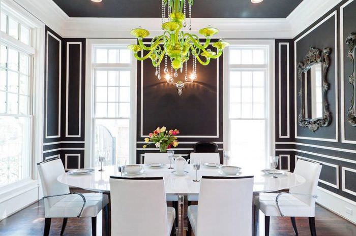 Pick the chandelier color for the style of the room