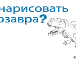 How to draw a dinosaur with a stages with a pencil for beginners? How to draw a dinosaur of Tirex?