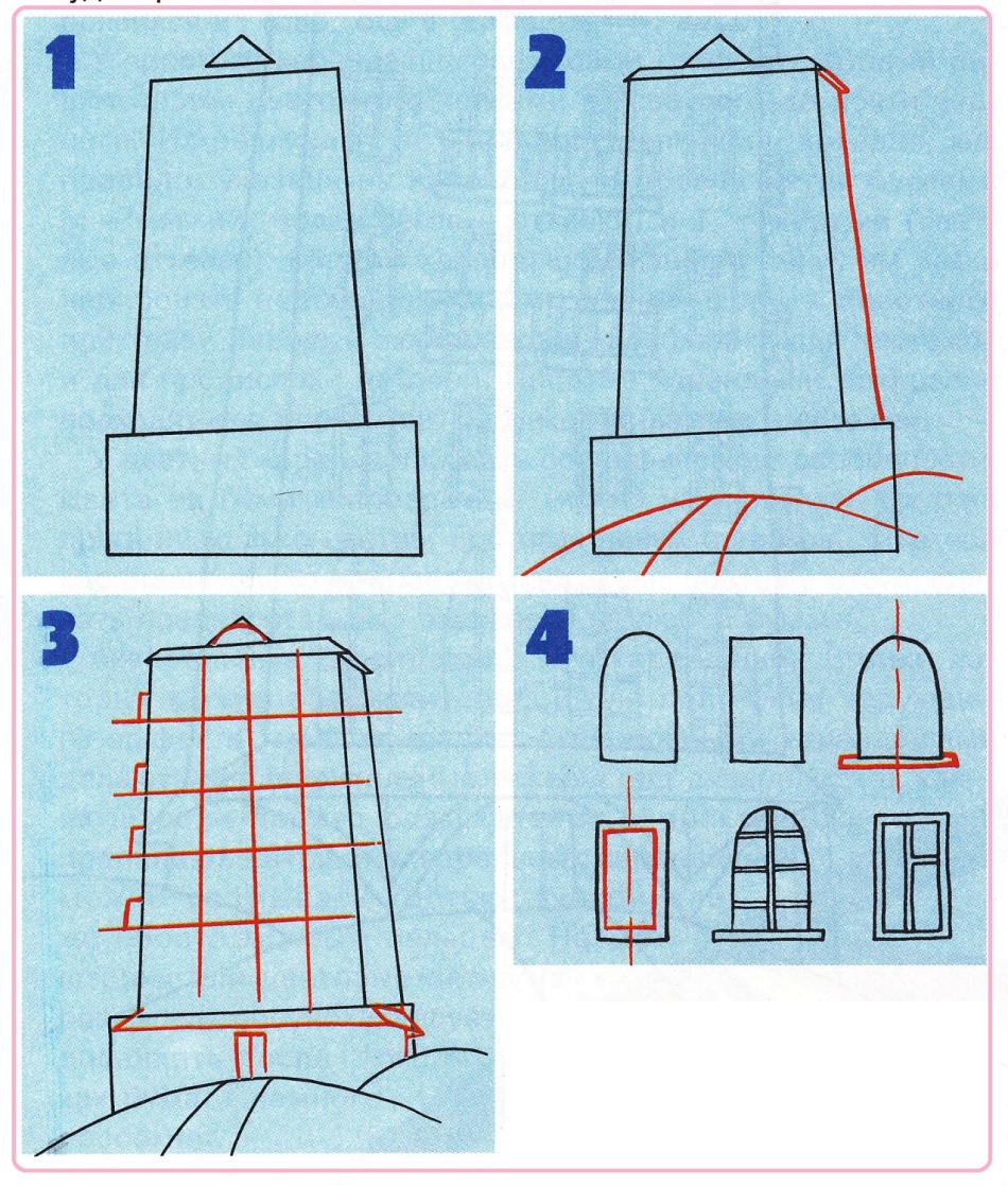 Bagaimana cara menggambar gedung apartemen secara bertahap?