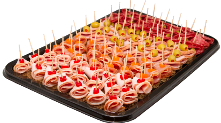 Канапе — способ аппетитной подачи колбасной нарезки на праздничный стол