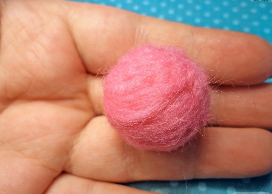 Here is such a dense ball as a result of felting