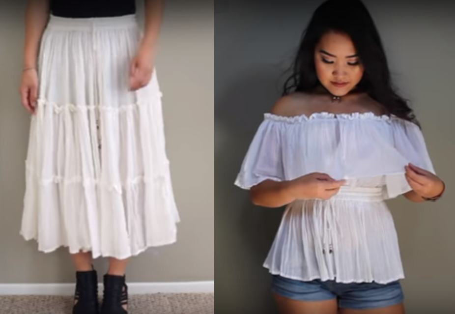 How to redo a skirt into a blouse