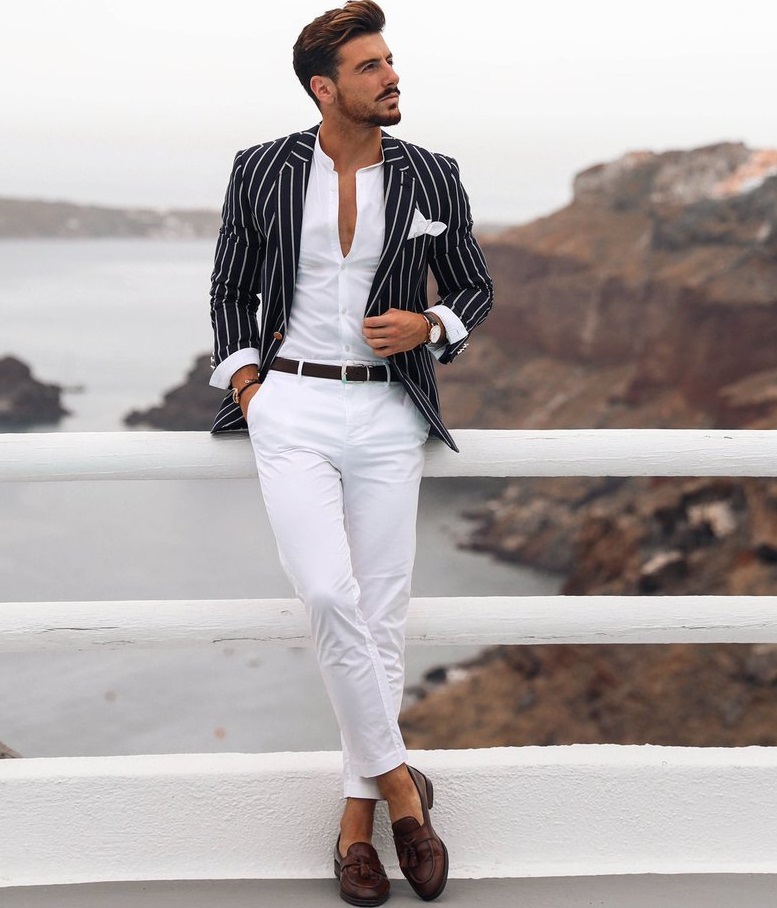 Camisa blanca Imágenes de moda para hombres 2022-2023