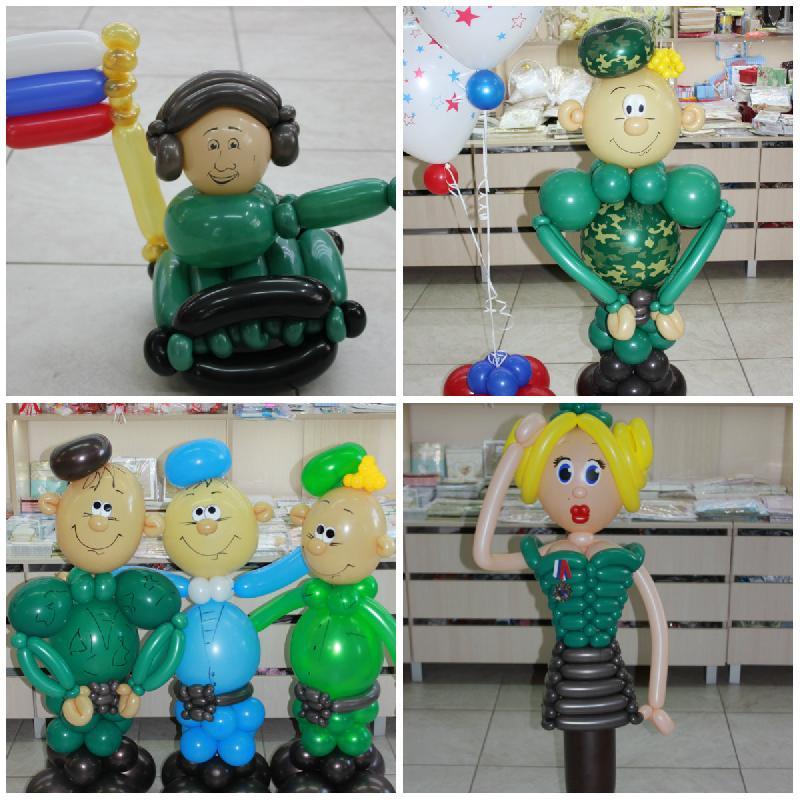 Идеи декора воздушными шарами праздника 23 февраля, пример 6