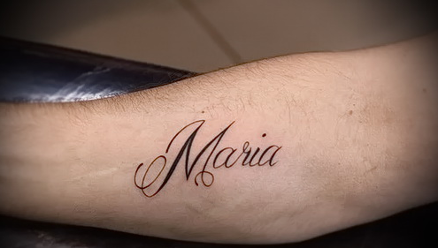 Tatuering med namnet Maria, Masha