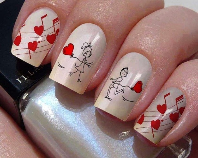 Дизайн ногтей на день валентина
