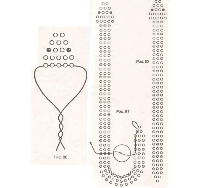 Snow -bead weaving scheme from beads