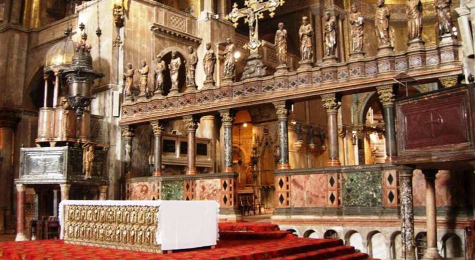 Glavni oltar bazilike svetega Marka, Benetke, Italija