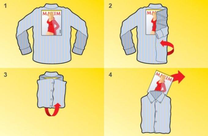 Как сложить рубашки