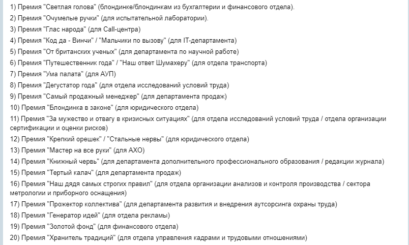 Додјељивање на корпоративној странци - Комична номинација