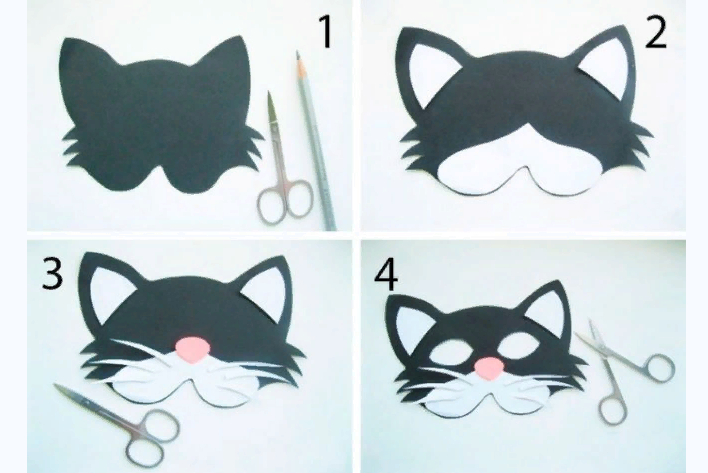 Инструкция к маскарадной маске «котик»