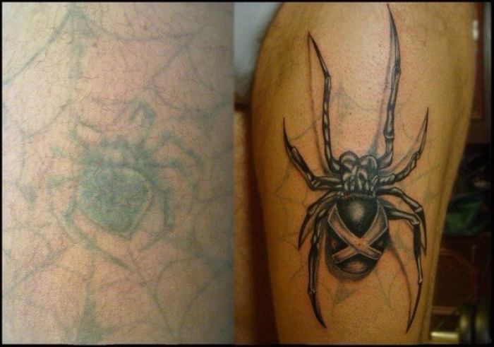 Тюремное тату паука