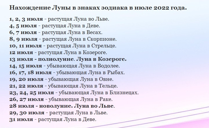 Месец у јулу 2022