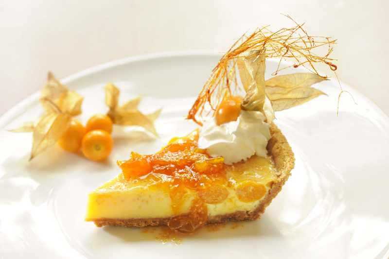 Desserts with physalis