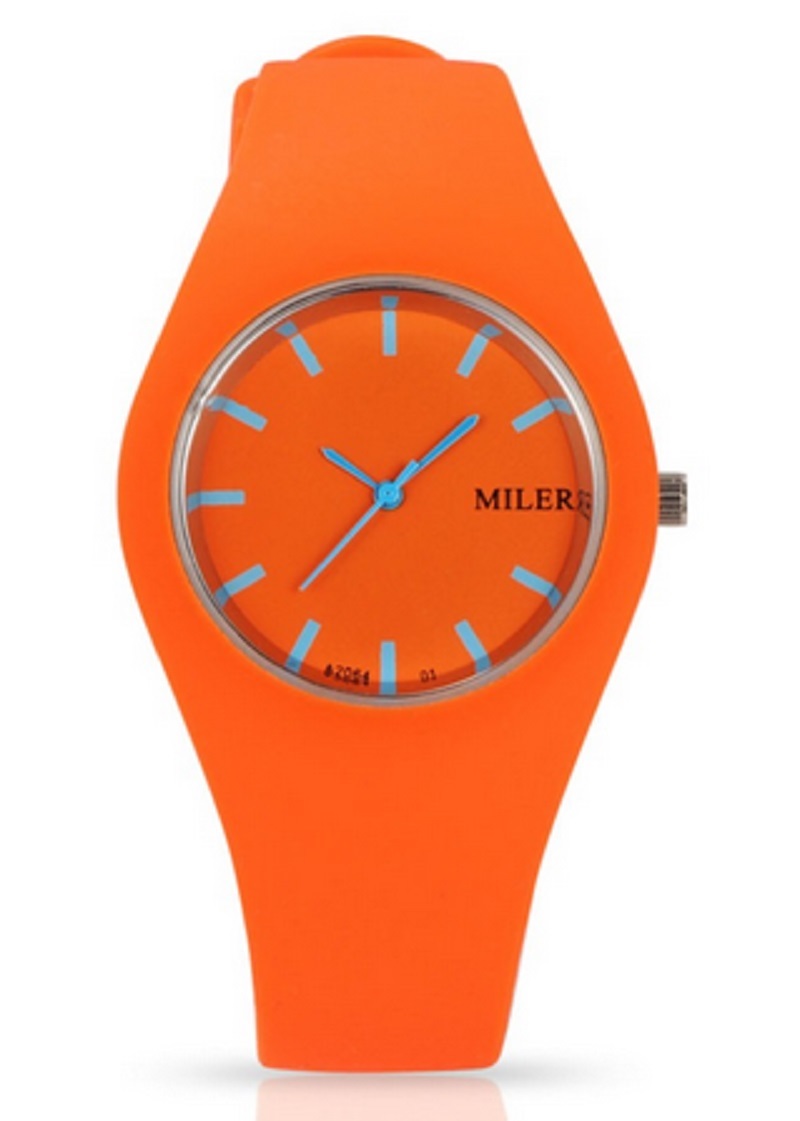 Reloj de deportes de naranja de Milers