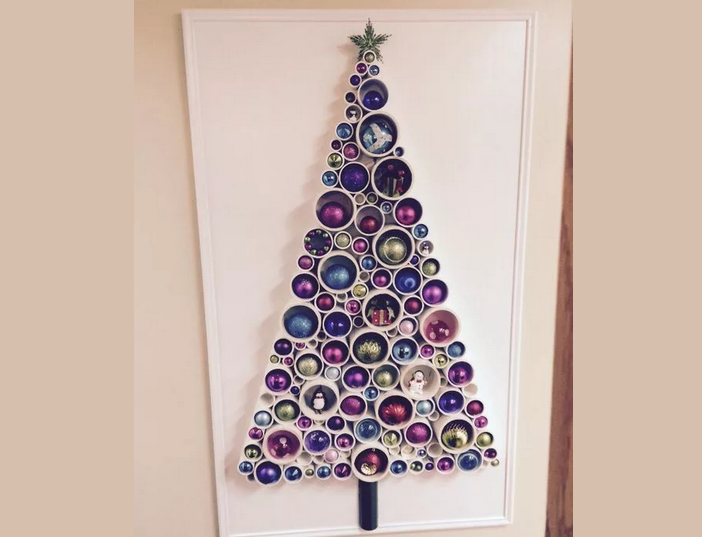 Christmas tree from different objects for the New Year