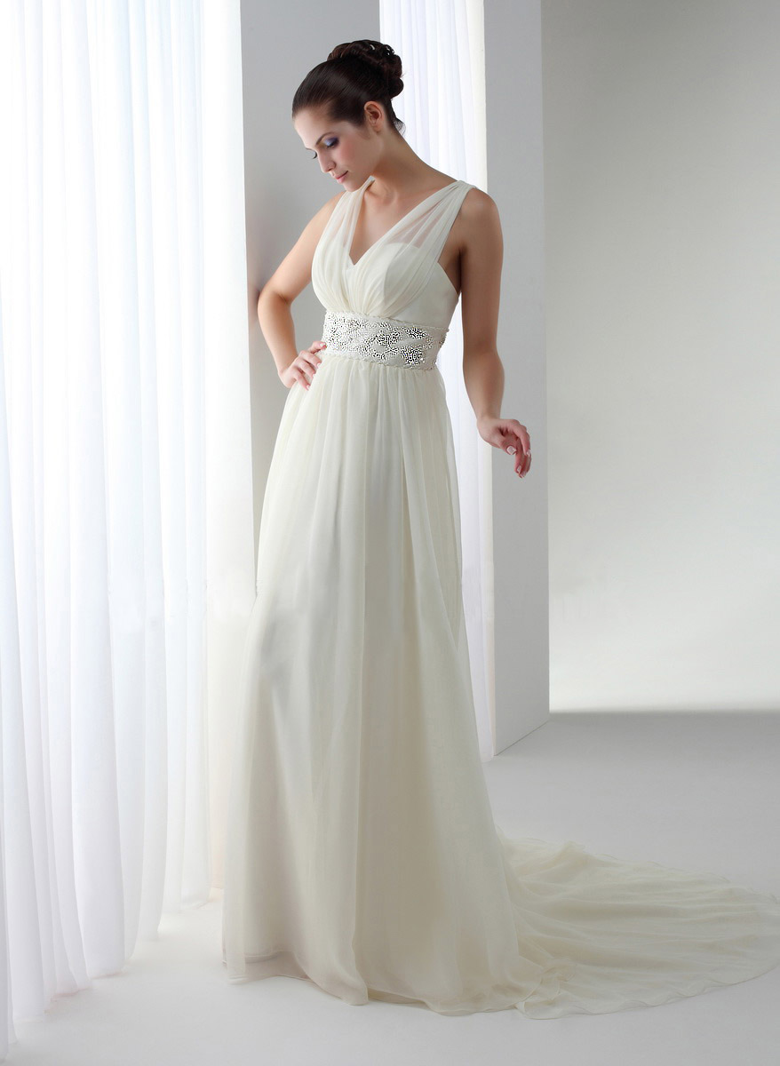 Robe grecque pour les femmes enceintes de mariage