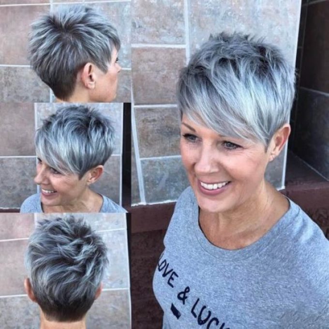 Bright options for staining pixie haircuts for women after 50 years