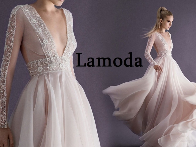 How to buy a branded wedding dress for Lamoda online: white, lush, transformer, pink, large size: catalog, price, photo, review