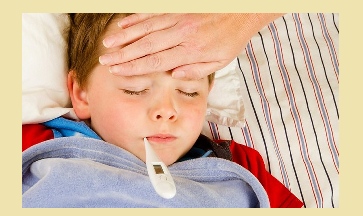 Otrok ima temperaturo 39 ° C brez simptomov, brez prehlada