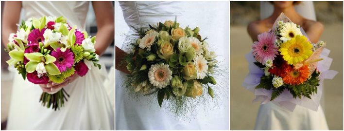 Wedding bouquet with gerbeers