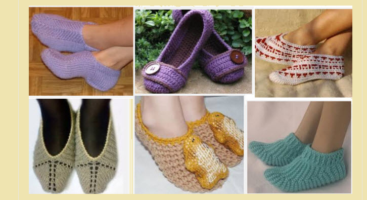 Peculiar models of female slippers.