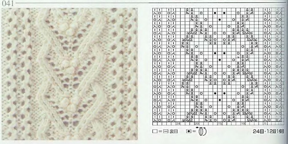 Схемы узоров для вязания женских жилетов спицами, пример 4