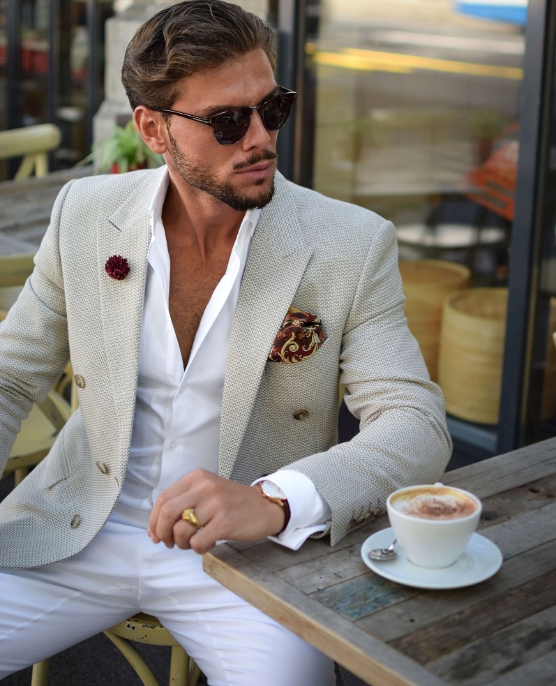 White shirt men-fashionable images 2022-2023