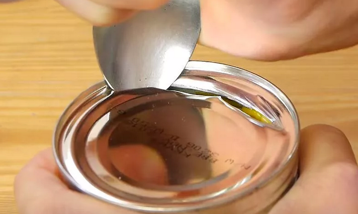 You can open a tin can without an opener with a spoon