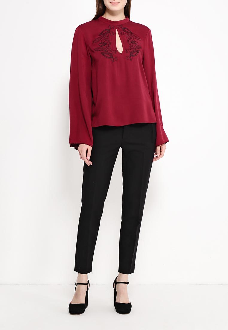 Burgundy blouse from Milkpink