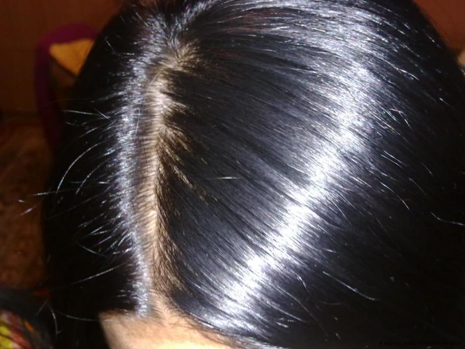Блеск волос после масок с маслом кокоса