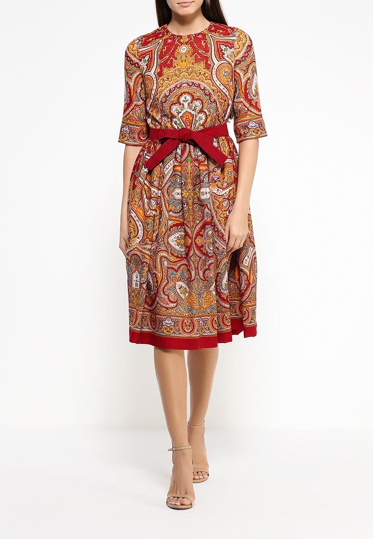 Платье от voielle из шерсти с восточными рисунками