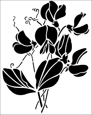 Flower stencil for cutting - template