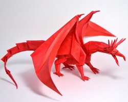Hogyan készítsünk papír sárkányt? Az, hogyan lehet egy sárkányt papírból készíteni, egy séma. Origami sárkány