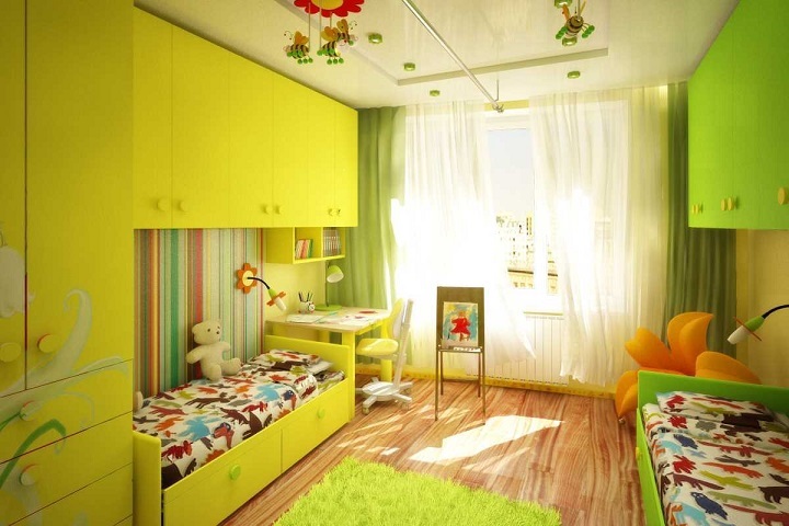 Design of a children's room for two children: Ideas