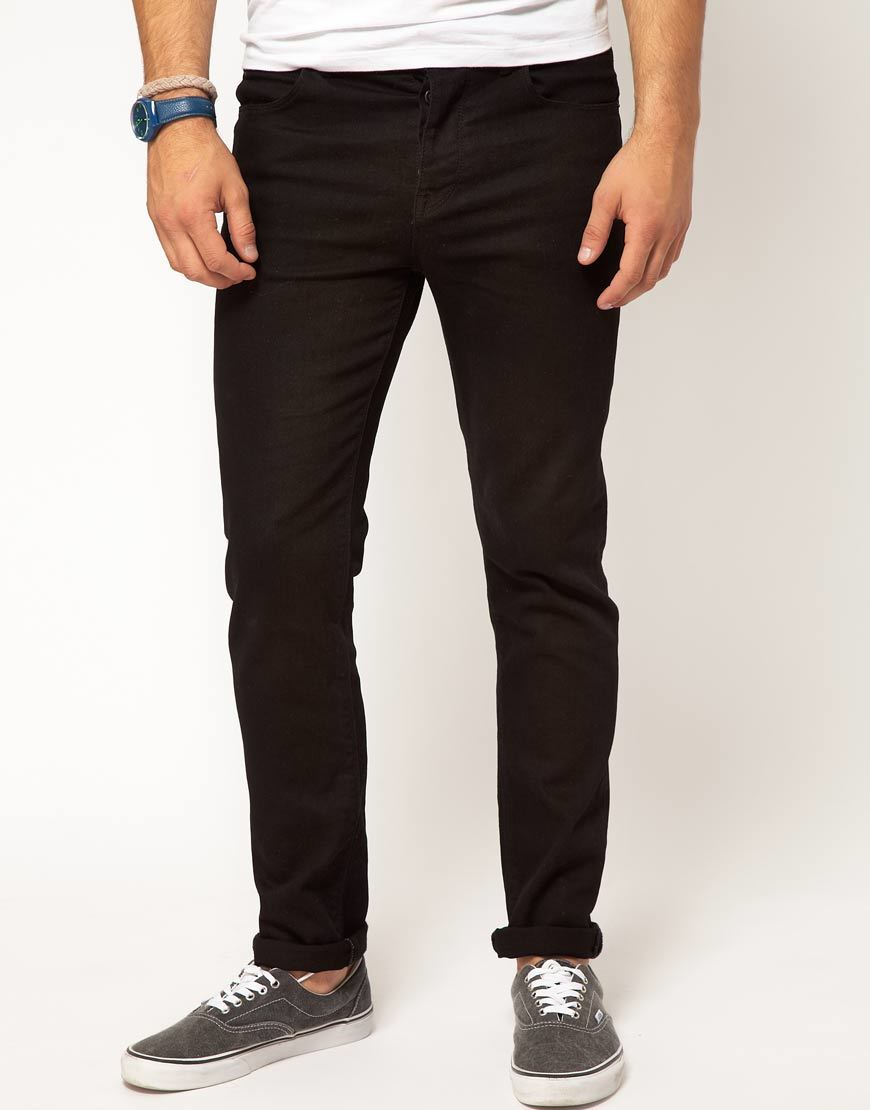 Black jeans narrowed male