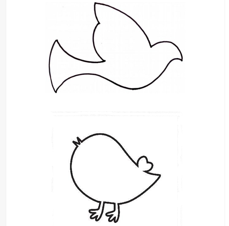 ფრინველების ულამაზესი stencil ქაღალდიდან ამოჭრისთვის
