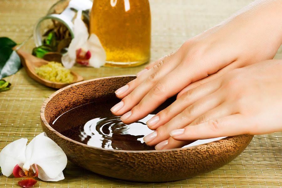 Hot oil manicure