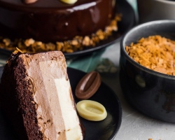 Tasty Three Chocolate cake at home is classic, Mirel, from Andy Chef, from the grandmother of Emma, \u200b\u200bfrom Alex and Milan, with icing and without glaze, mousse: step recipes, photos, video, calorie, reviews. How to decorate the Three Chocolate Cake: Tips