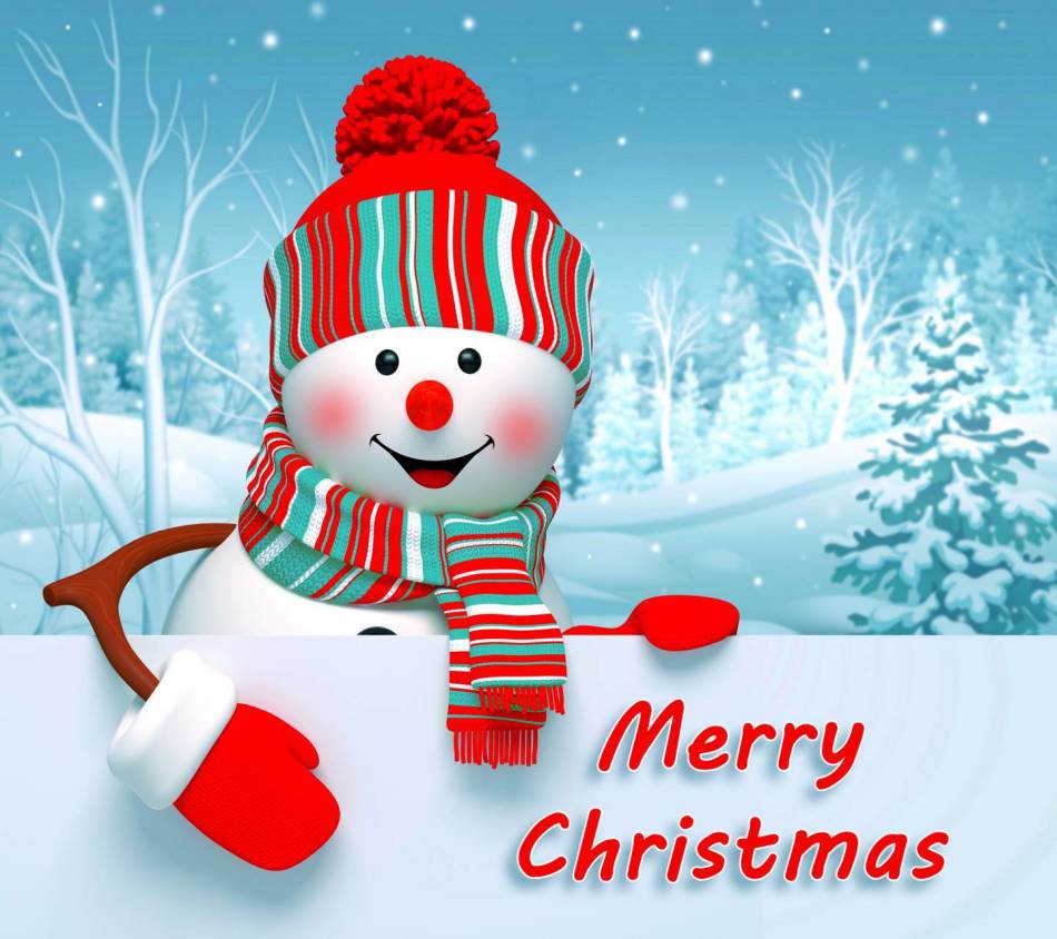 Fabuleusement beau joyeux Noël Félicitations du bonhomme de neige