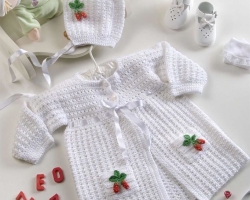 Crochet for newborns - envelope, dresses, jackets, caps, booties, overalls: schemes and description