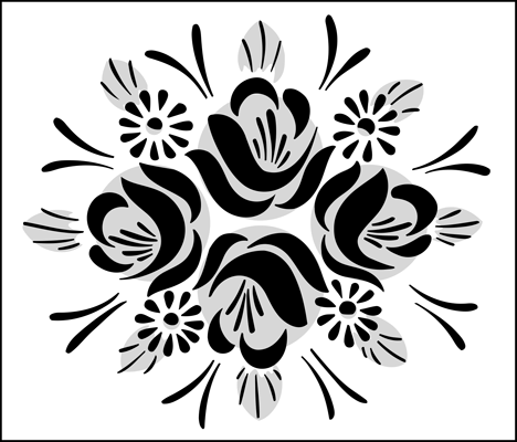 Flower stencil for cutting - template